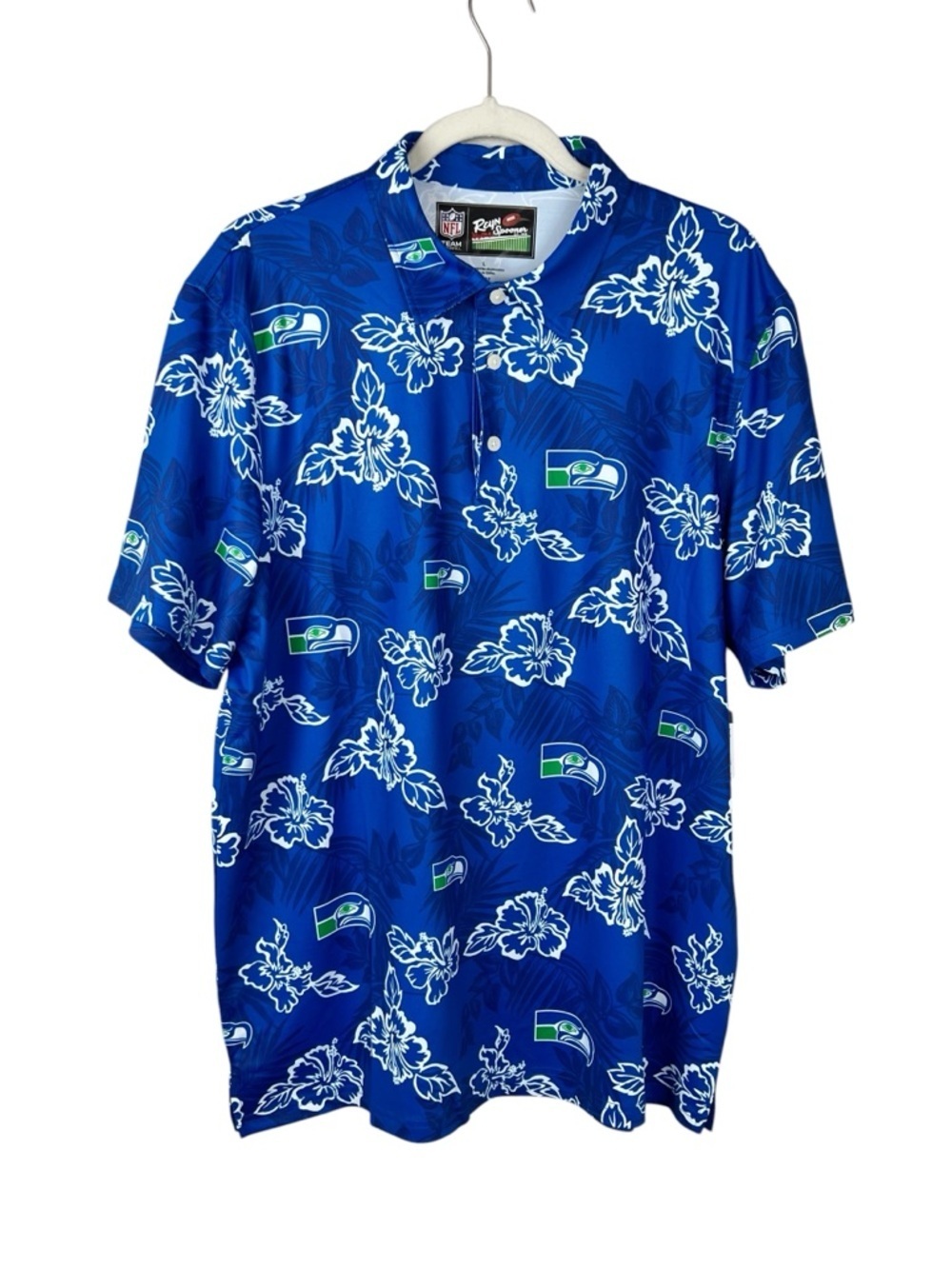 Reyn Spooner NFL Seattle Seahawks Hawaiian Polo Shirt